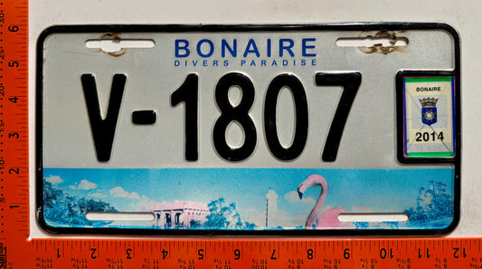 2014 Bonaire #V-1807 Commercial License Plate