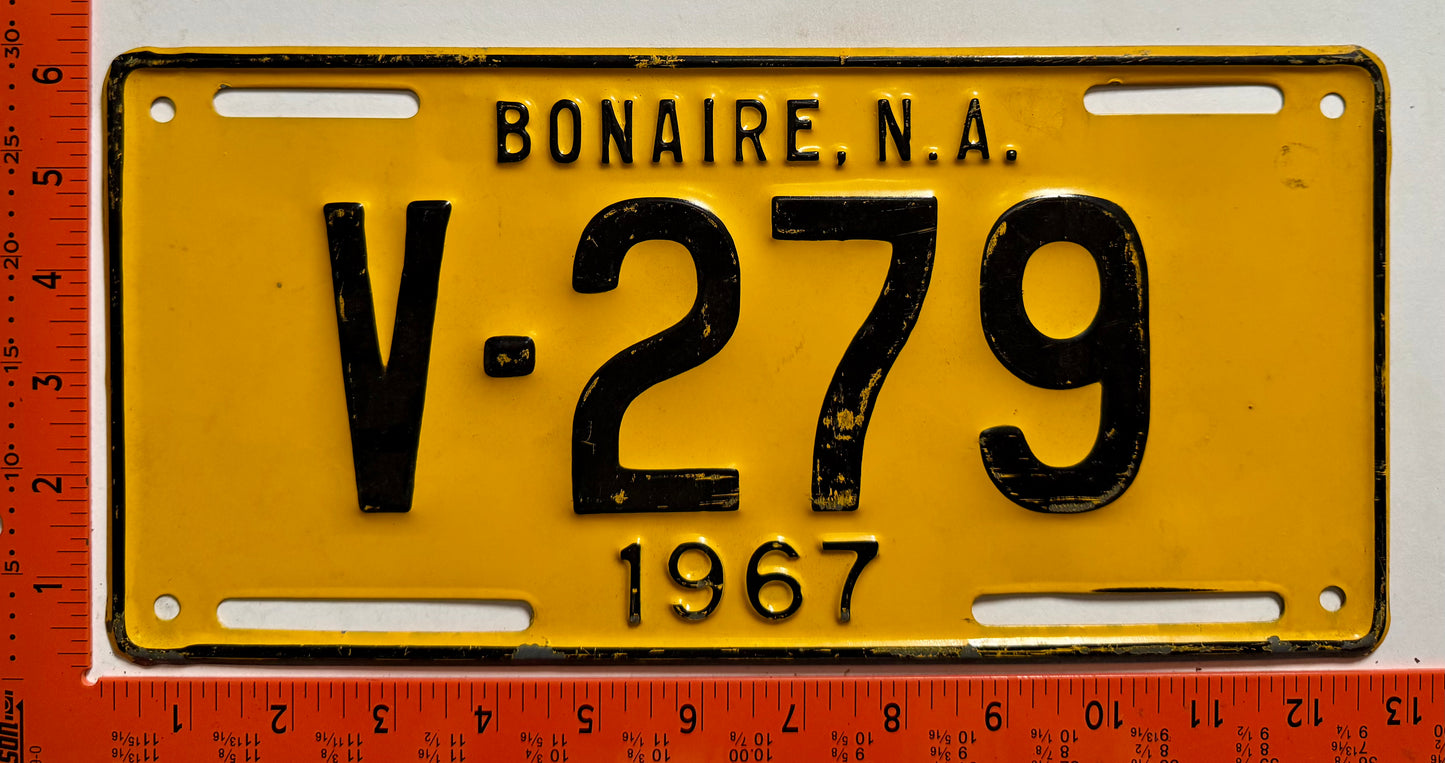 1967 Bonaire #V-279 Commercial License Plate