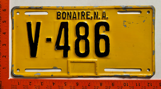 1969 Bonaire #V-486 Commercial License Plate
