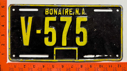 1969 Bonaire #V-575 Commercial License Plate