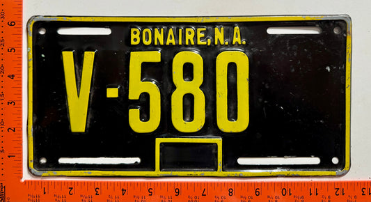 1969 Bonaire #V-580 Commercial License Plate
