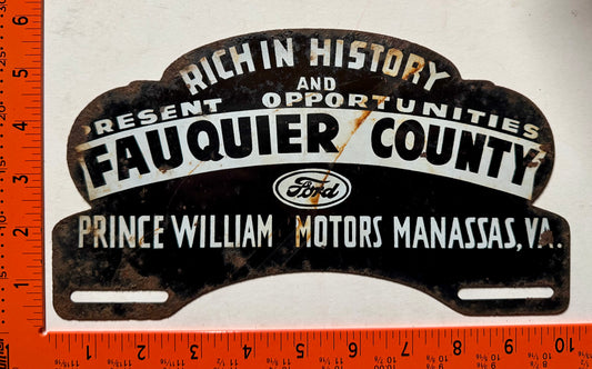 Prince William Motors, Manassas, VA booster License Plate