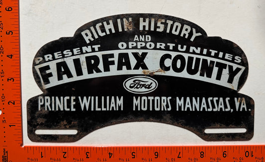 Prince William Motors, Manassas, VA booster License Plate