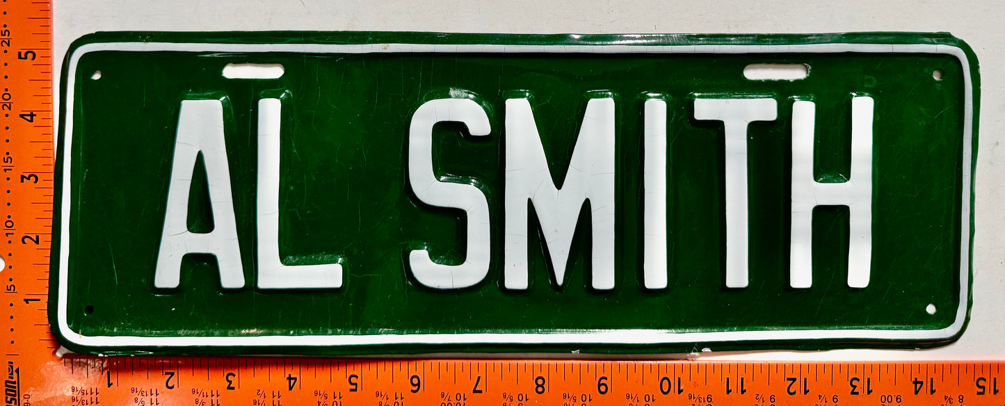 Al Smith booster License Plate (repainted)
