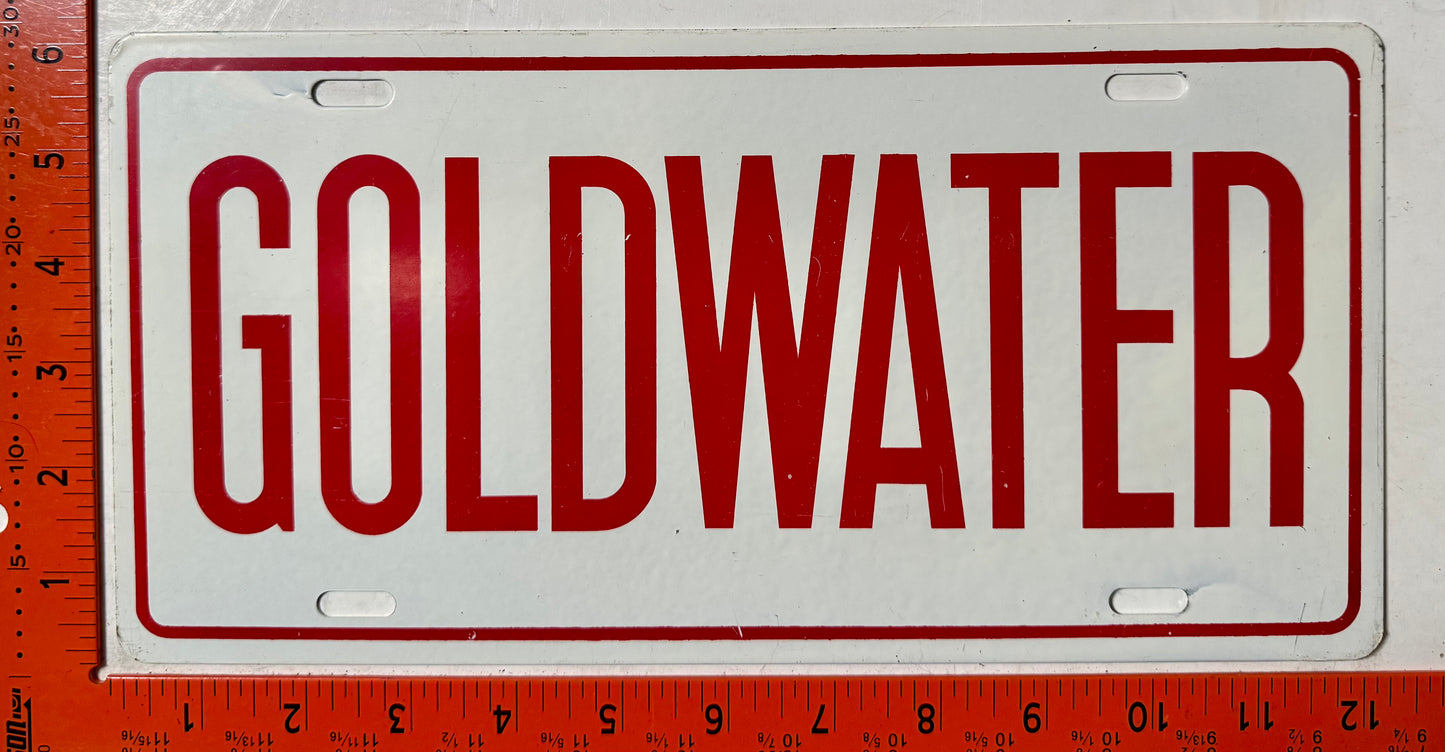 Goldwater booster License Plate
