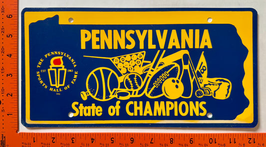 Pennsylvania State of Champions booster License Plate