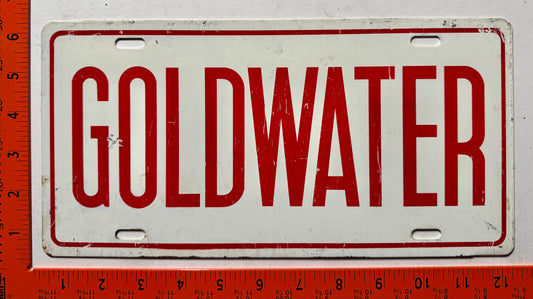 Goldwater booster License Plate