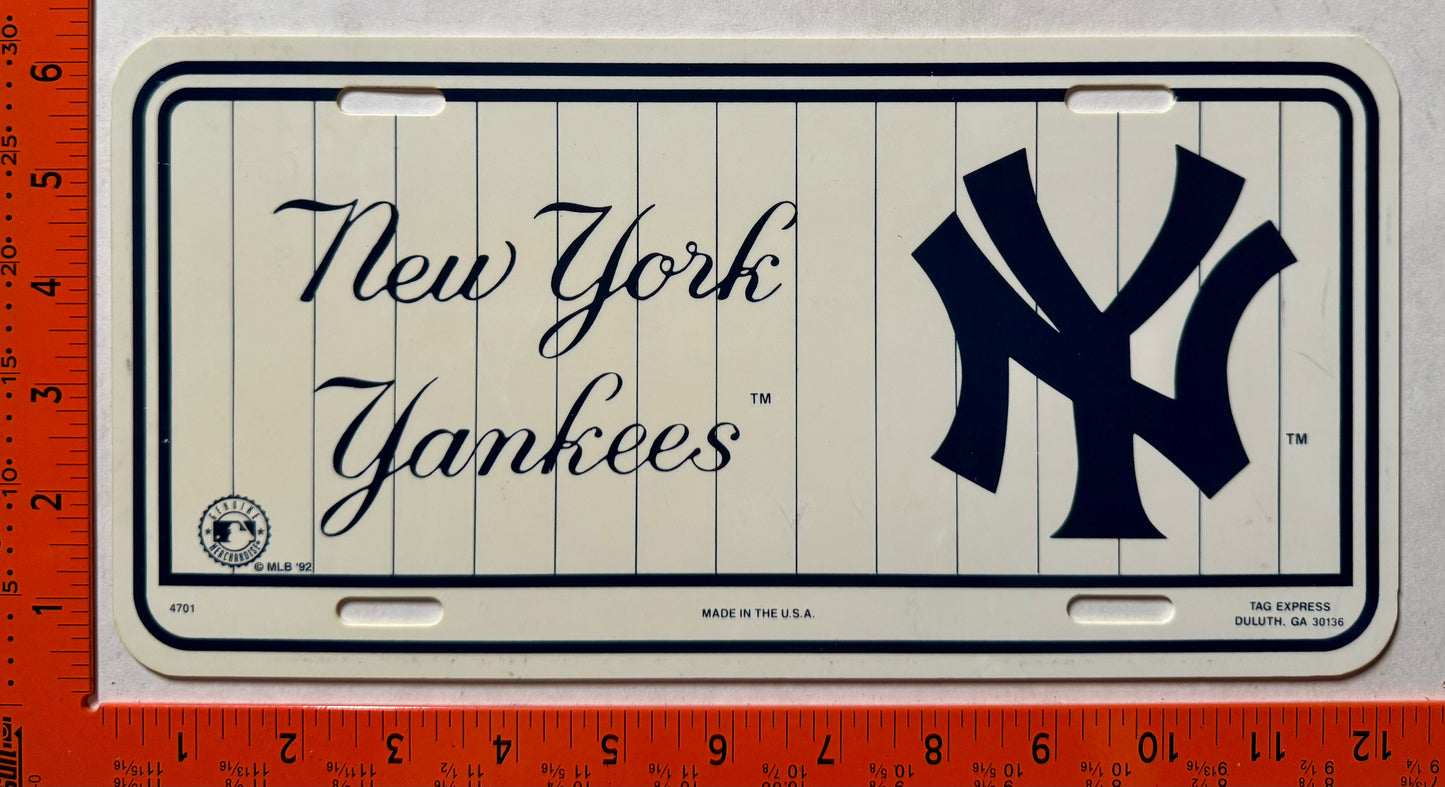 New York Yankees Booster License Plate