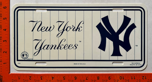 New York Yankees Booster License Plate