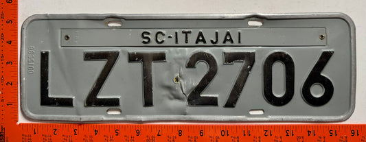1990 base Brazil #LZT-2706 Passenger License Plate