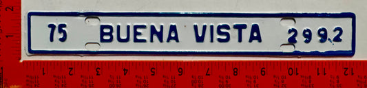 1975 Buena Vista, Virginia #2992 License Plate
