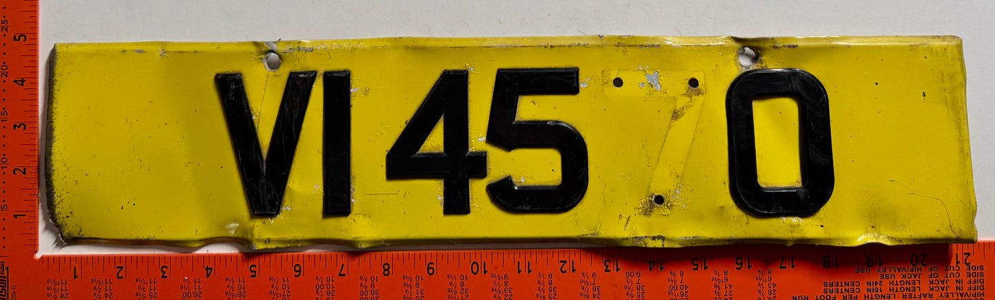Undated British Virgin Islands #VI 4570 Passenger License Plate
