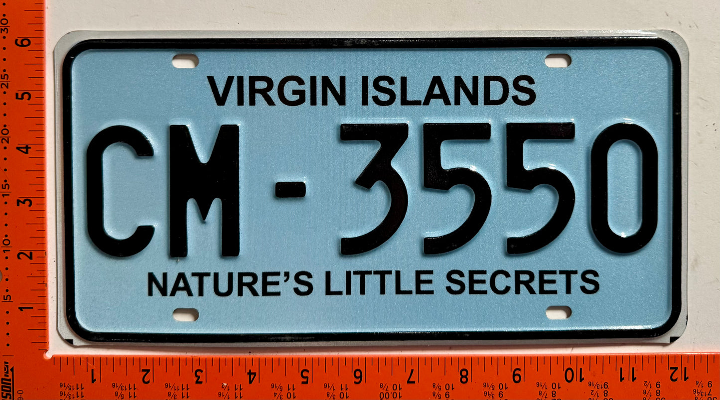 1996 base British Virgin Islands #CM-3550 Commercial License Plate