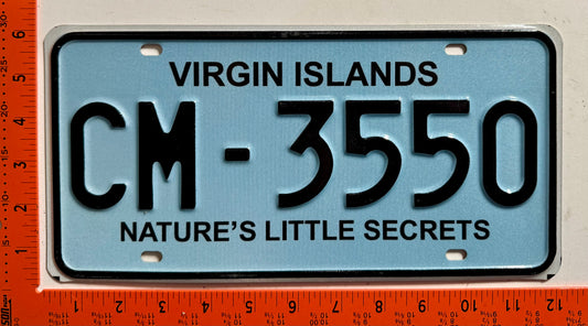 1996 base British Virgin Islands #CM-3550 Commercial License Plate