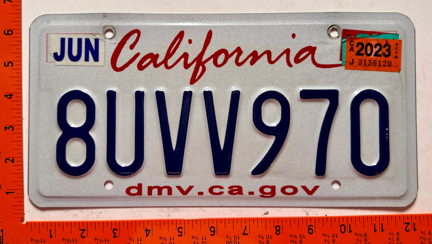 2023 California #8UVV970 Passenger License Plate