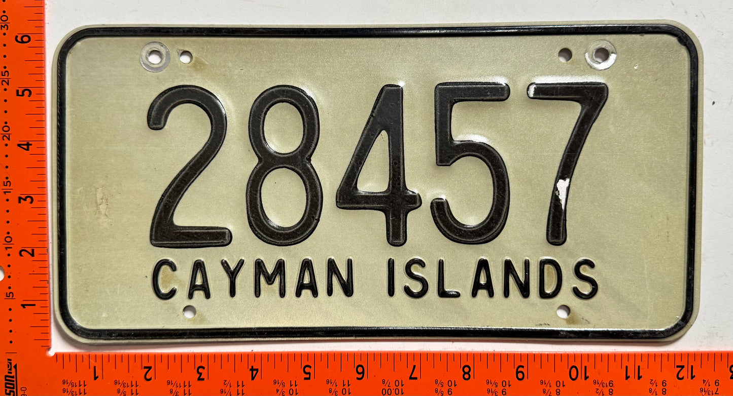1975 base Cayman Islands #28457 Hire Car License Plate