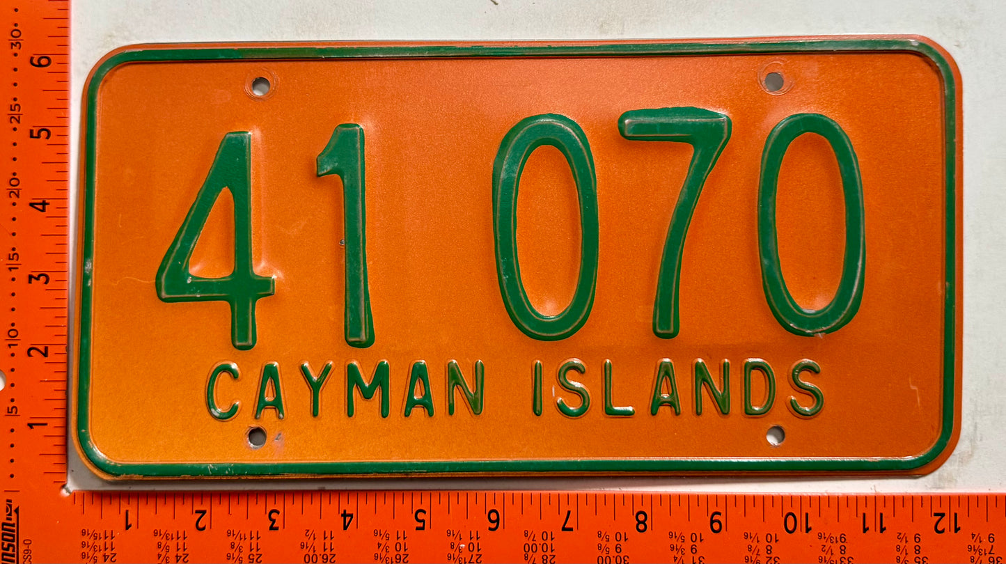 1975 base Cayman Islands #41 070 Special Vehicle License Plate