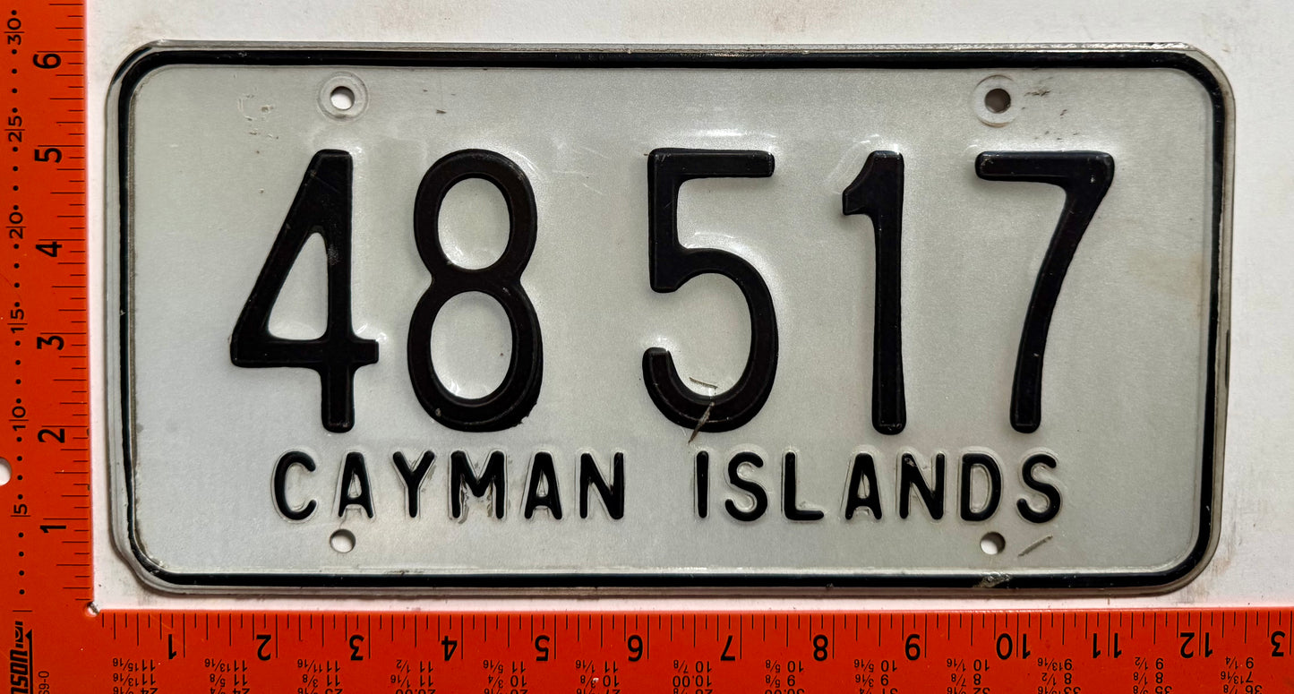1975 base Cayman Islands #48 517 Hire Car License Plate