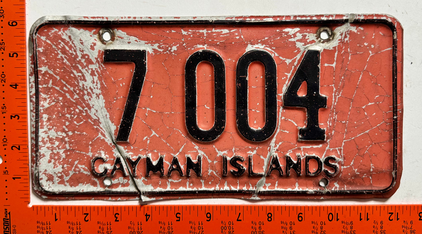 1975 base Cayman Islands #7 004 Truck License Plate