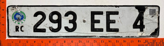 undated Congo #293EE4 Passenger License Plate