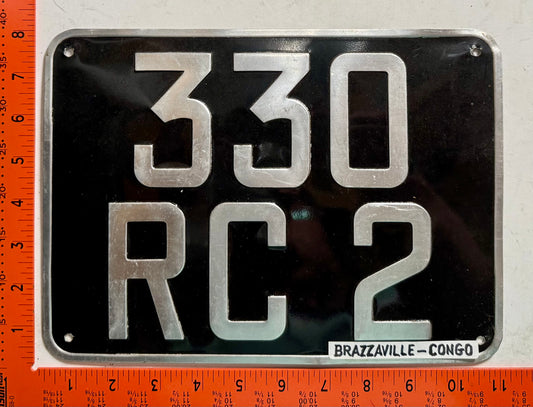 undated Congo #330/RC2 Passenger License Plate