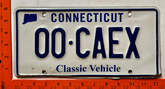 undated Connecticut #00-CAEX Classic Vehicle License Plate