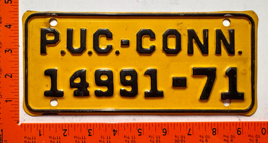 1971 Connecticut #14991 PUC Truck License Plate