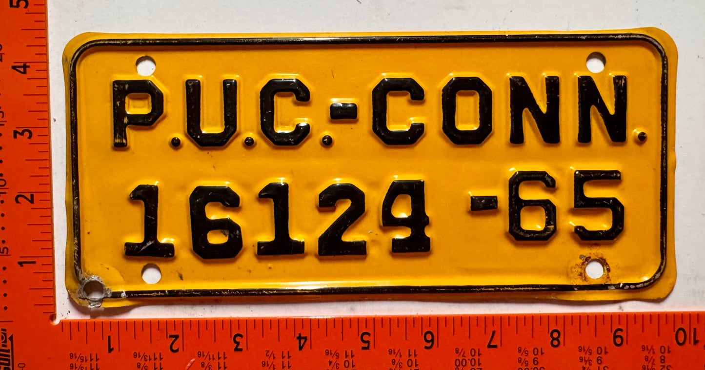 1965 Connecticut #16124 PUC Truck License Plate