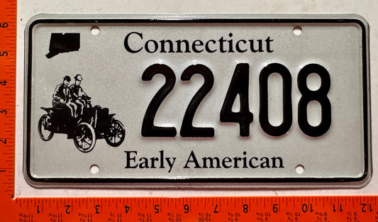 undated Connecticut #22408 Early American License Plate