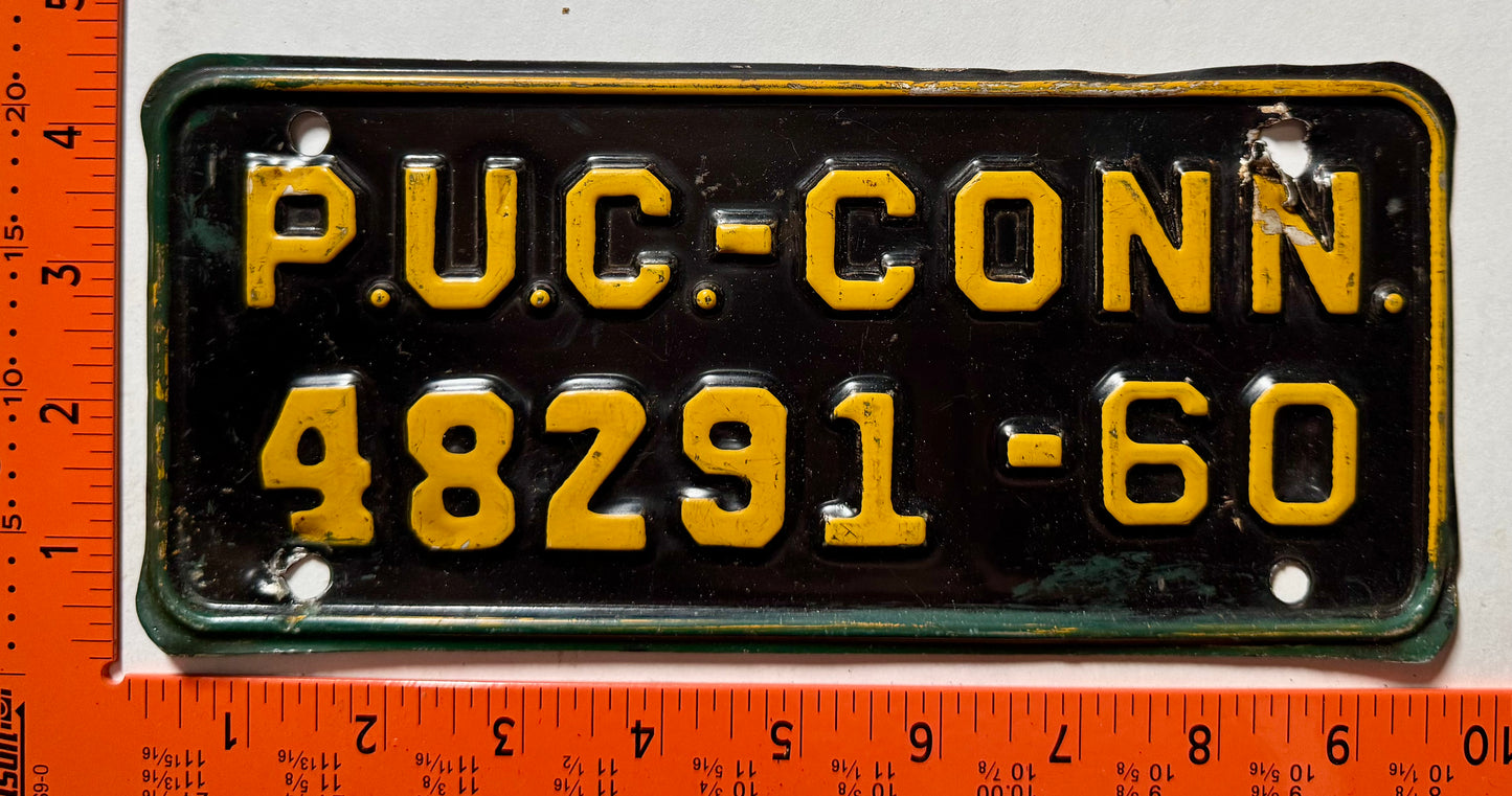 1960 Connecticut #48291 PUC Truck License Plate