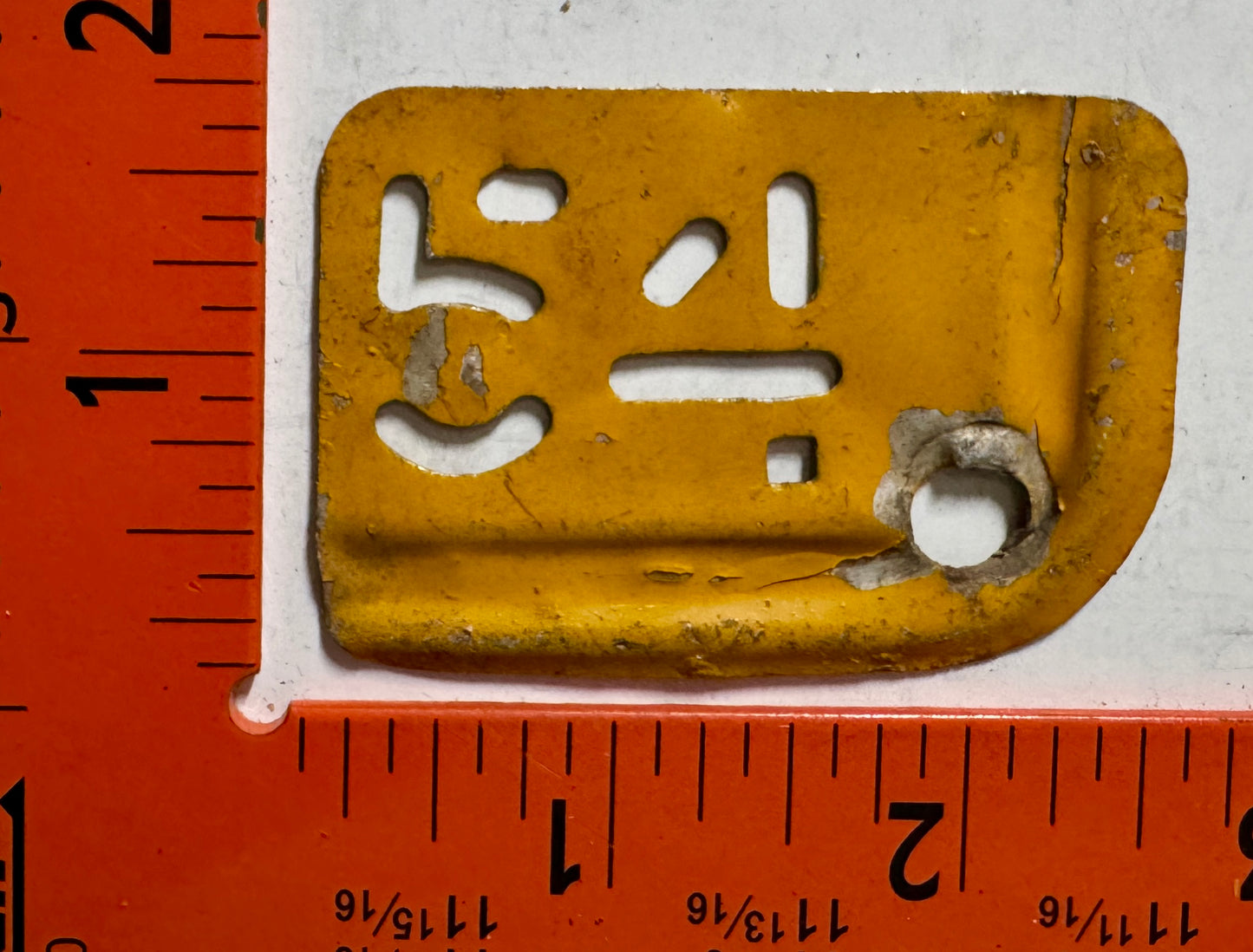 1954 Connecticut Motorcycle/Non-Passenger License Plate Date Tab
