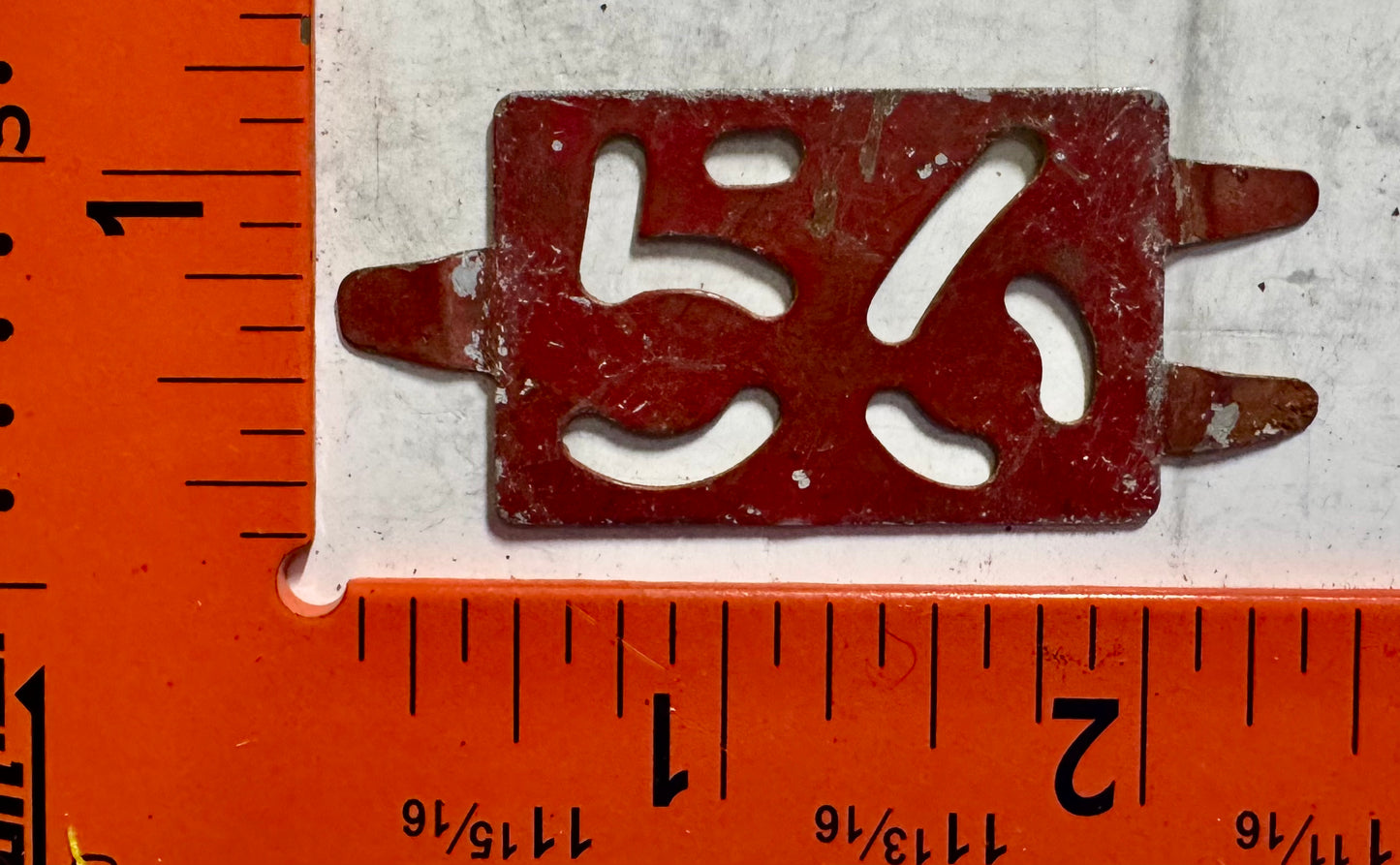 1956 Connecticut Passenger License Plate Date Tab