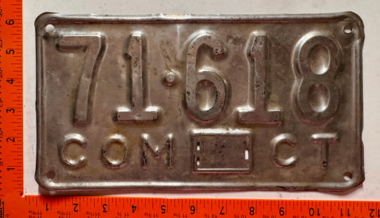 c 1956 Connecticut #71-618 Commercial License Plate