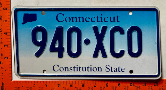 undated Connecticut #940-XCO Passenger License Plate