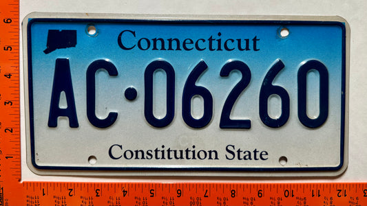 c. 2017 Connecticut #AC-06260 Passenger License Plate