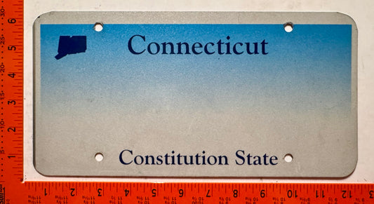 Undated Connecticut blank Passenger License Plate