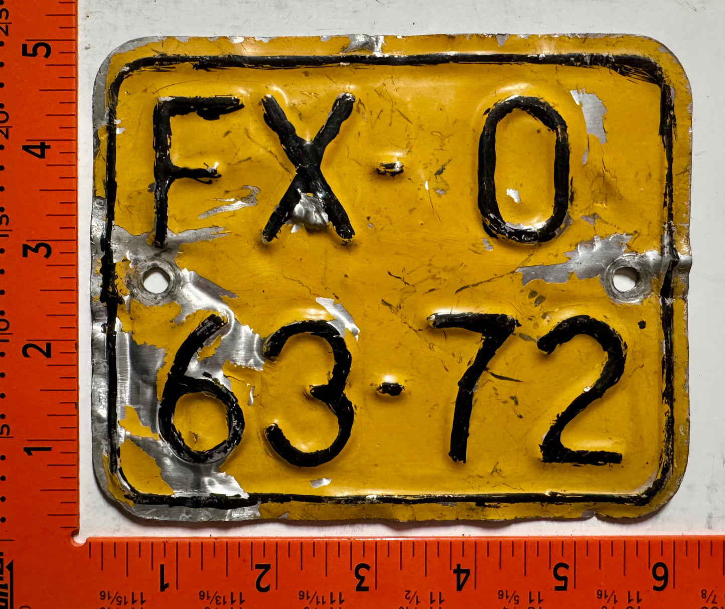 Undated Cuba #FX-0/63-72 Motorcycle License Plate