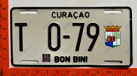 2005 base Curacao #T 0-79 Passenger License Plate