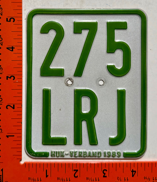 1989 Germany #275/LRJ Moped License Plate