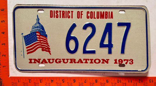 1973 Washington, DC #6247 Presidential Inaugural License Plate Pair