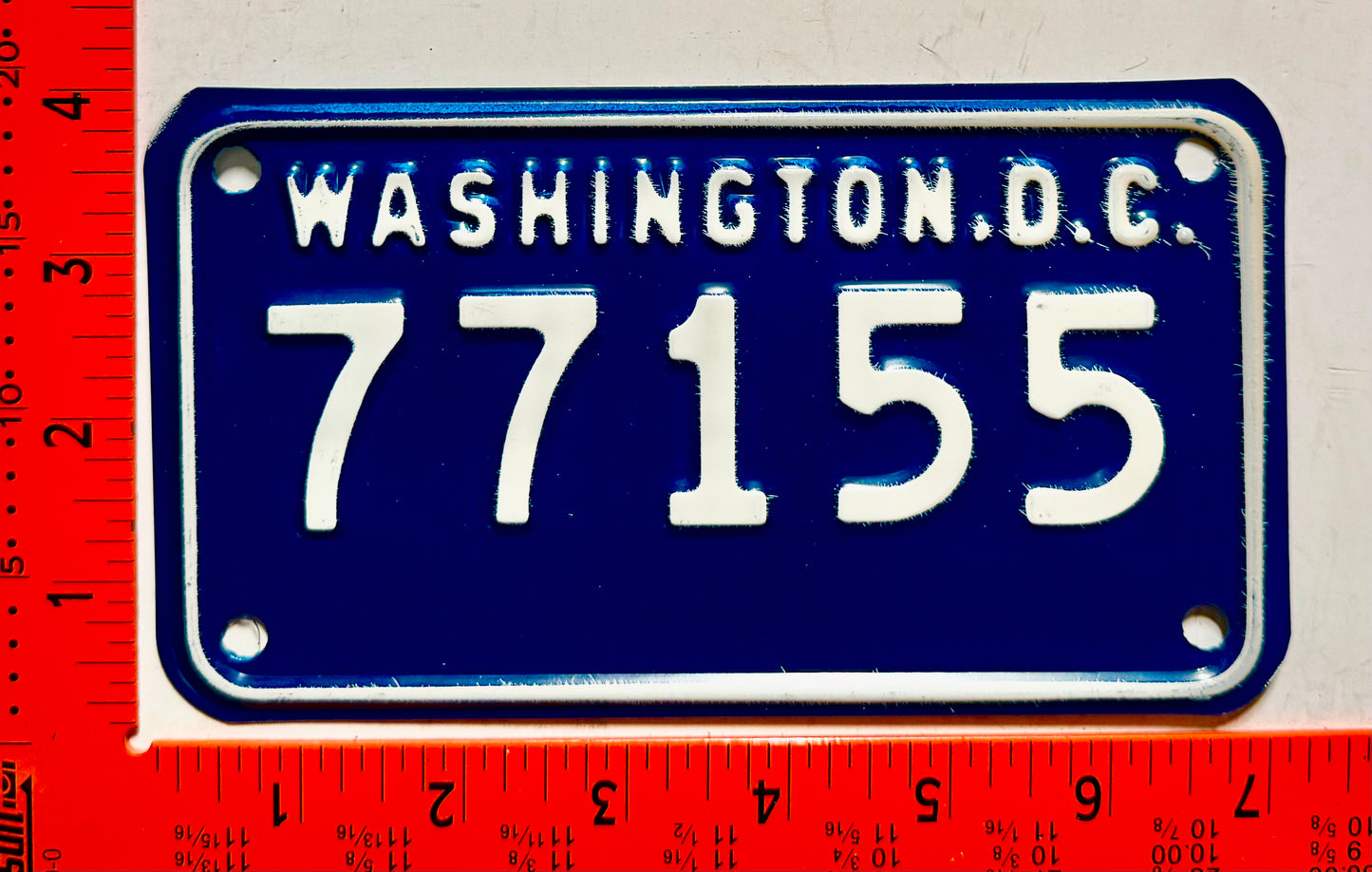 1977 Washington, DC #77155 Police Motorcycle License Plate