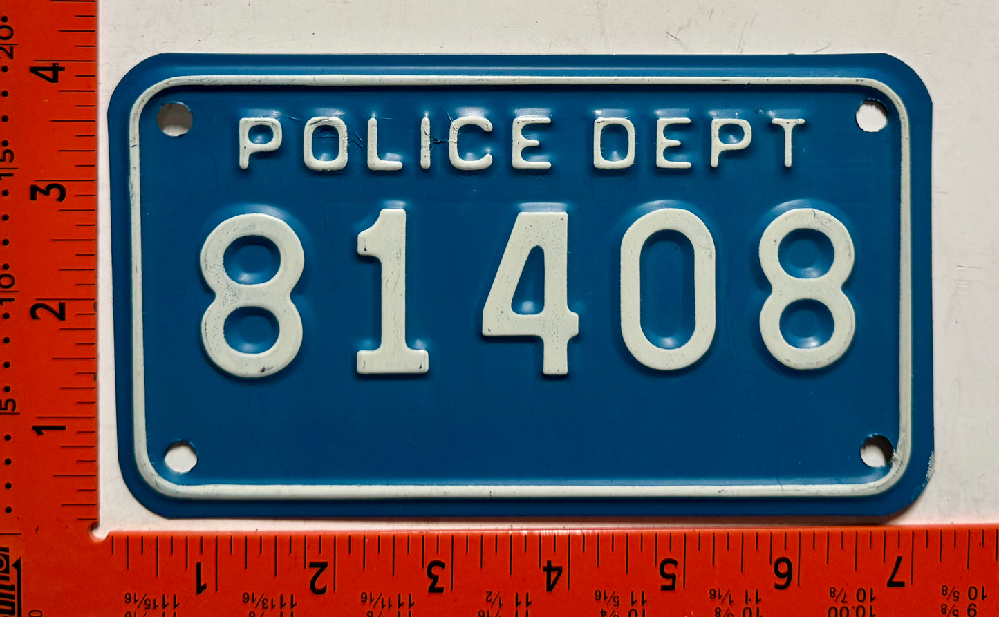 1981 Washington, DC #81408 Police Motorcycle License Plate