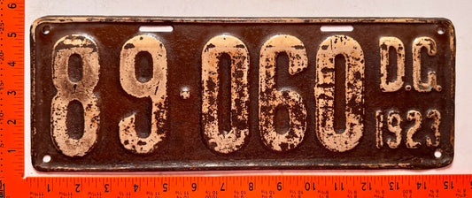 1923 Washington, DC #89-060 Passenger License Plate