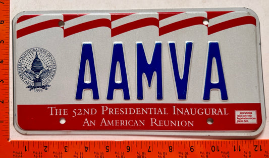 1993 Washington, DC #AAMVA Presidential Inaugural Vanity License Plate