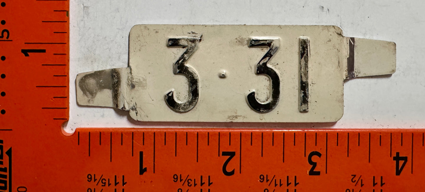 Delaware 3-31 Passenger License Plate Date Tab