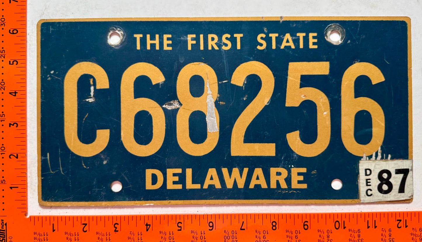 1987 Delaware #C68256 Commercial License Plate