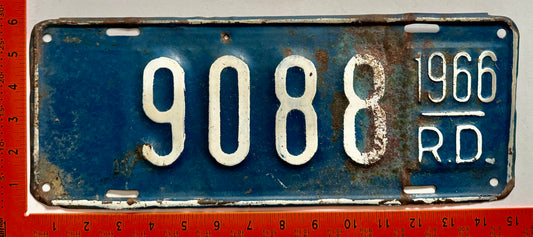 1966 Dominican Republic #9088 Passenger License Plate