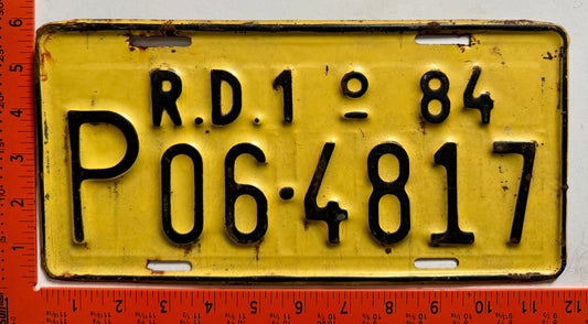 1st half 1984 Dominican Republic #P06-4817 Passenger License Plate