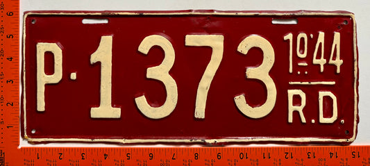 1st half 1944 Dominican Republic #P-1373 Public License Plate