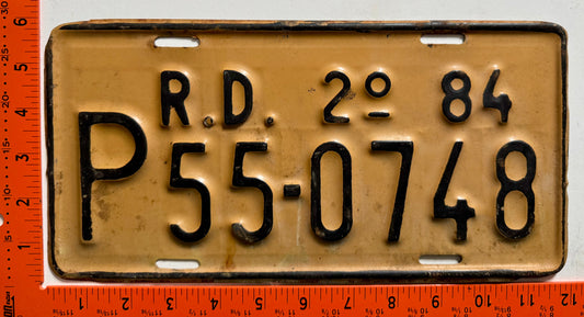 2nd half 1984 Dominican Republic #P55-0748 Passenger License Plate